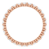 14K Rose 1/2 CTW Natural Diamond Eternity Band Size 7